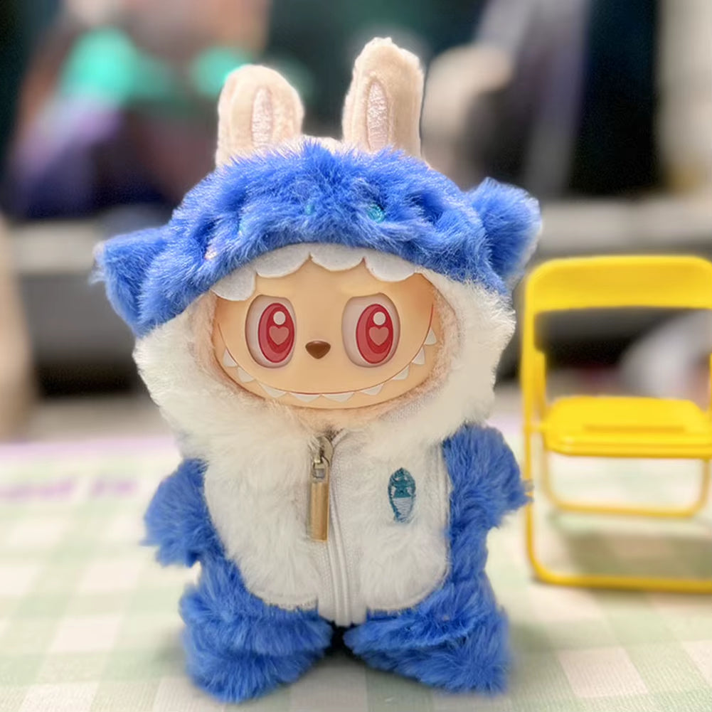 17Cm Mini Doll'S Clothes for Korea Kpop Labubu V1 V2 Idol Dolls Cute Decoration Macaron Clothing Gift Outfit Accessories