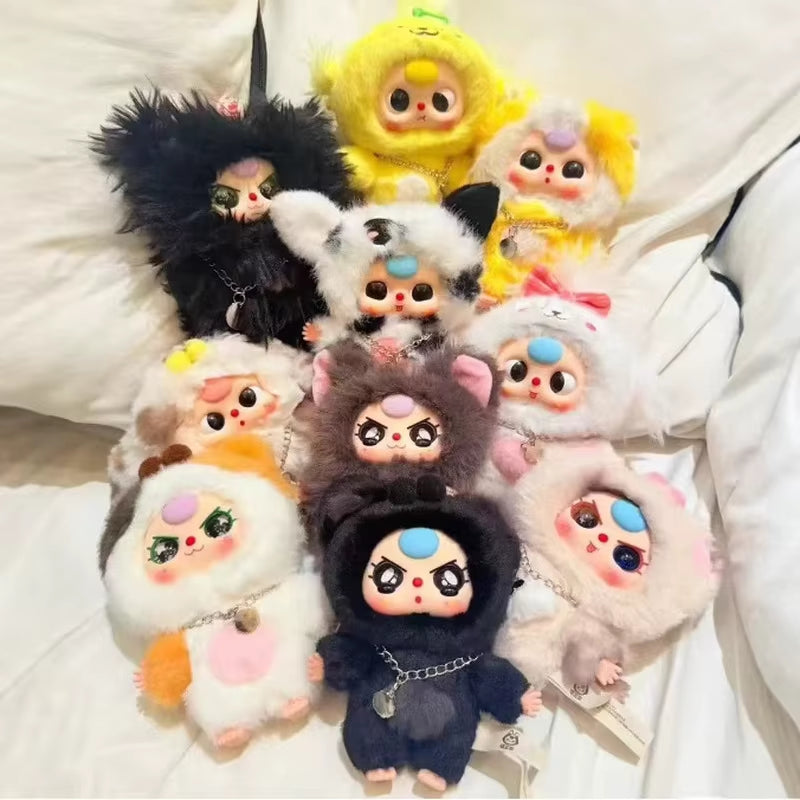 2025 New Baby Three Cute Creative Cat Dog Plush Blind Box Pendant Toy for Trendy Blind Box Series Decoration Gifts