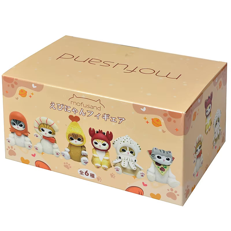 Mofusand Shark Cat Blind Box Fruit Animal Cute Mini Figures Anime Ornaments Dolls Fans Kid'S Toy Model Christmas Birthday Gifts