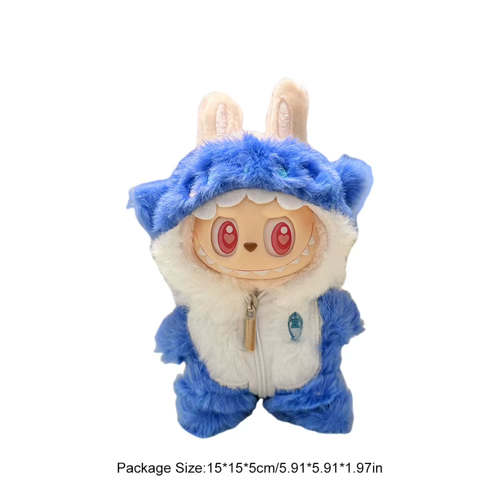 17Cm Mini Doll'S Clothes for Korea Kpop Labubu V1 V2 Idol Dolls Cute Decoration Macaron Clothing Gift Outfit Accessories