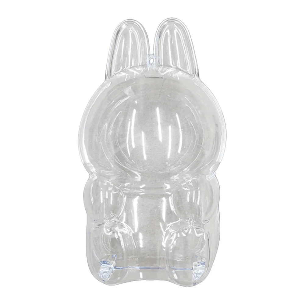 For Labubu Transparent Protective Cover Monster Toy Elf Doll Cover Storage Box Cute Elf Plushie Display Cover for Party Dolls