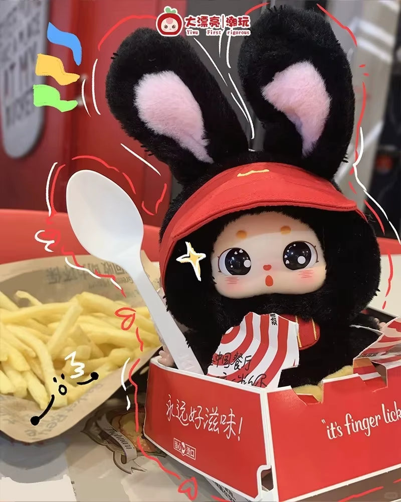 Baby Three New IP Chubby Bean What Should I Eat Today Series Blind Box Cute Backpack Pendant Collection Mysterious Box Gift