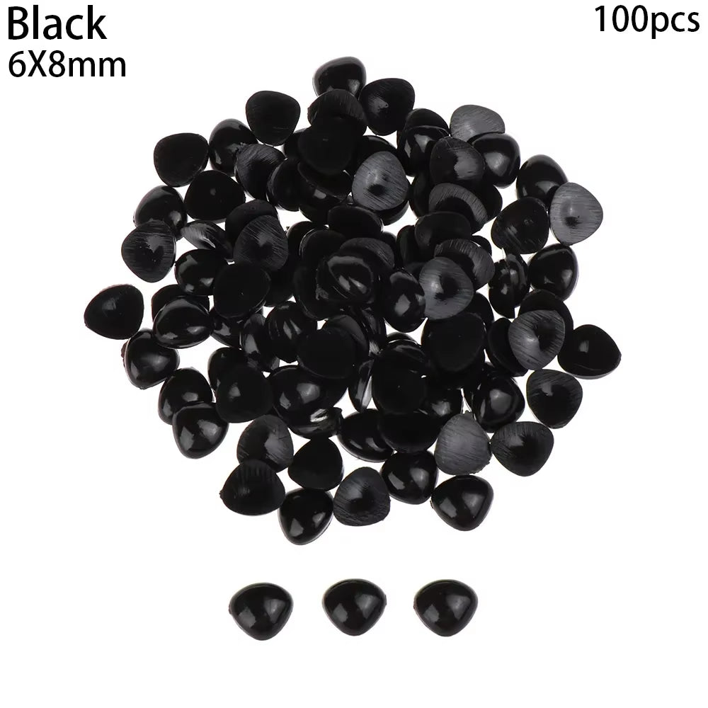 100Pcs/Pack Plastic Triangle Noses for Dolls Toys for Bear Buttons Toy DIY Crafts Safety Child Kids Dolls Nose Accessories