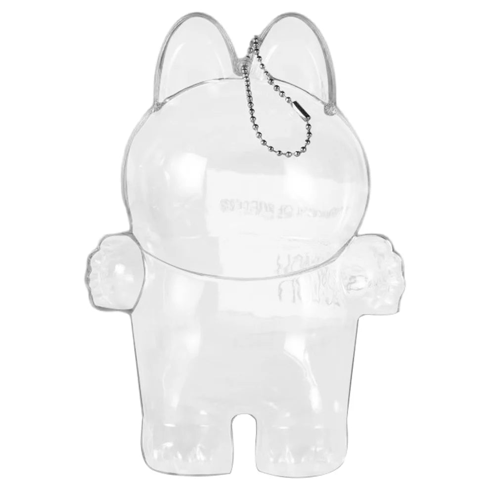 For Labubu Transparent Protective Cover Monster Toy Elf Doll Cover Storage Box Cute Elf Plushie Display Cover for Party Dolls