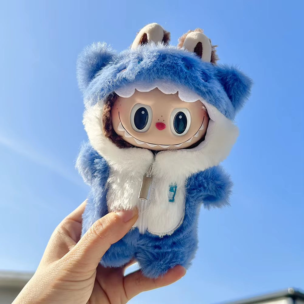 17Cm Mini Doll'S Clothes for Korea Kpop Labubu V1 V2 Idol Dolls Cute Decoration Macaron Clothing Gift Outfit Accessories