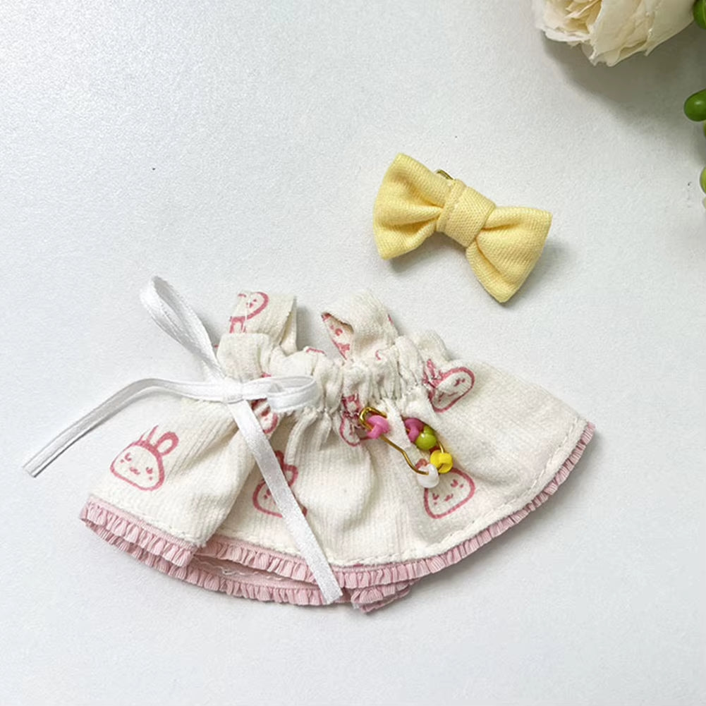 17Cm Mini Doll'S Clothes for Korea Kpop Labubu V1 V2 Idol Dolls Cute Decoration Macaron Clothing Gift Outfit Accessories
