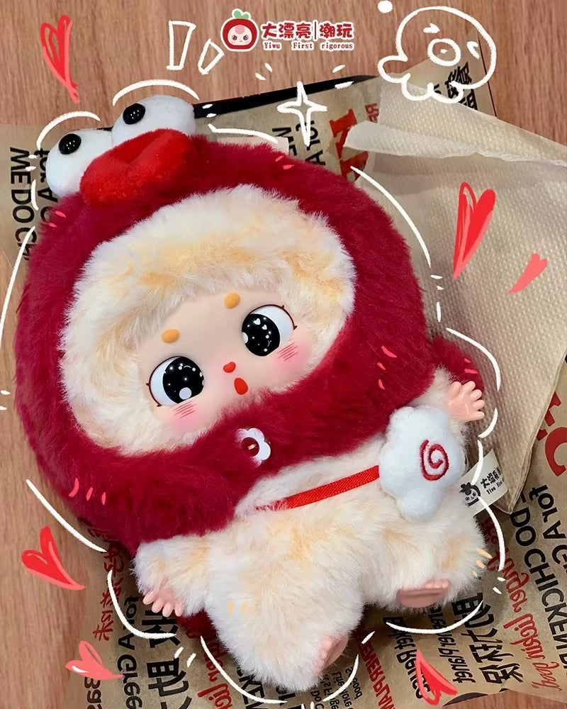 Baby Three New IP Chubby Bean What Should I Eat Today Series Blind Box Cute Backpack Pendant Collection Mysterious Box Gift