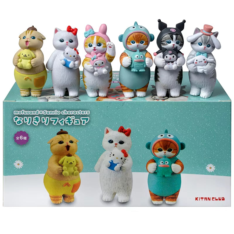 Mofusand Shark Cat Blind Box Fruit Animal Cute Mini Figures Anime Ornaments Dolls Fans Kid'S Toy Model Christmas Birthday Gifts