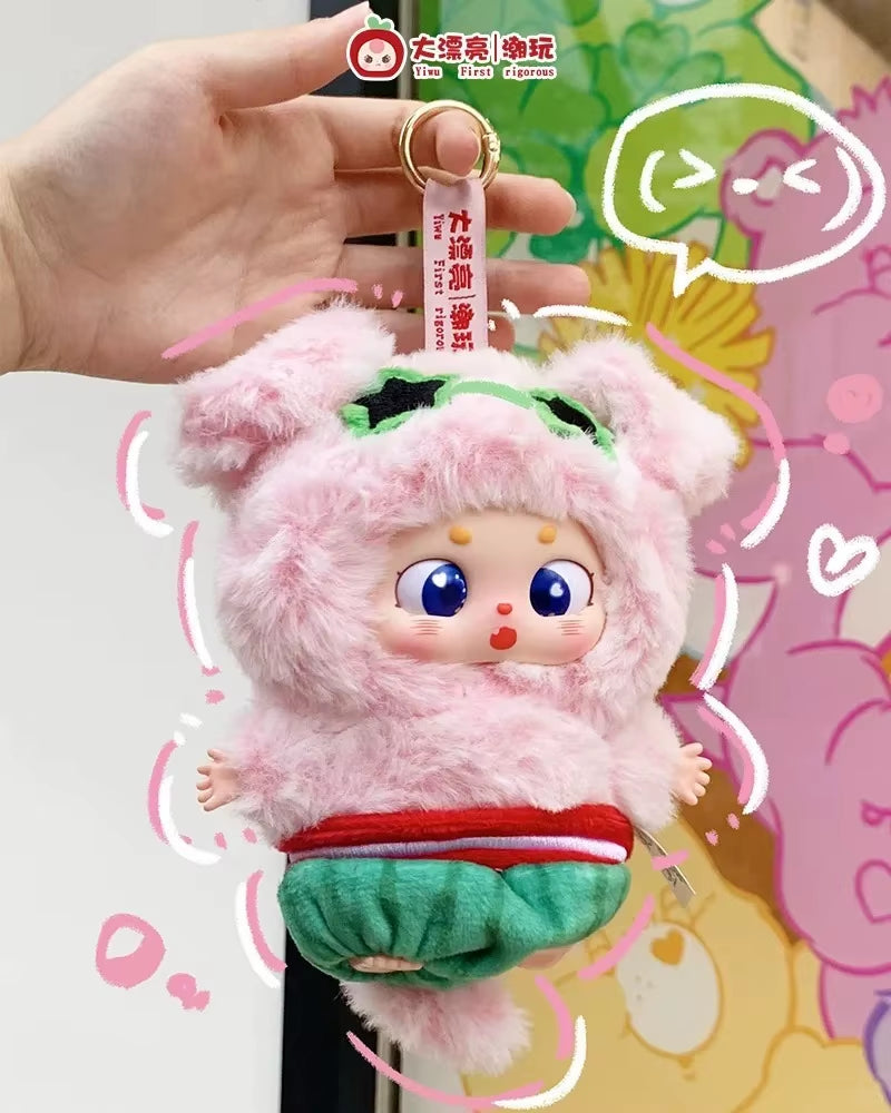 Baby Three New IP Chubby Bean What Should I Eat Today Series Blind Box Cute Backpack Pendant Collection Mysterious Box Gift
