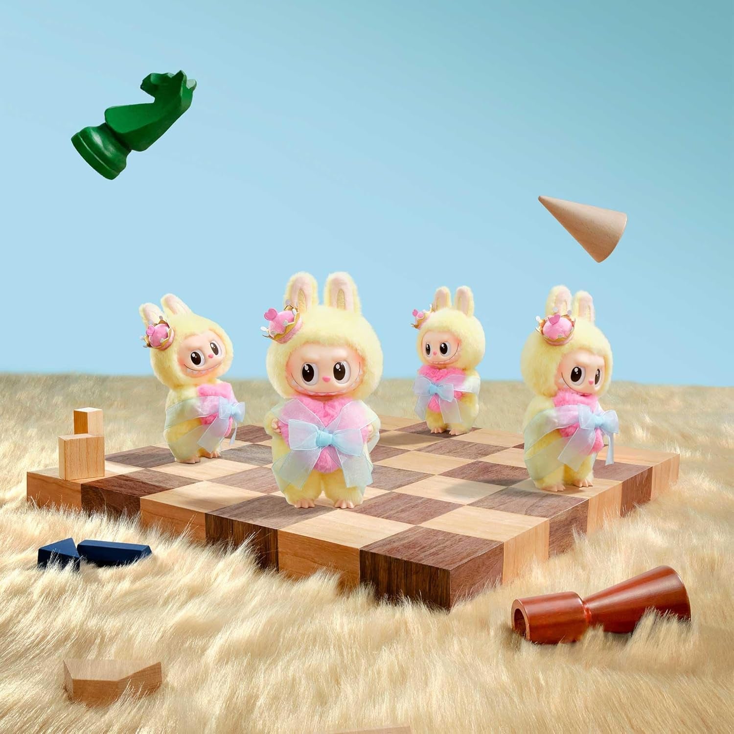 the Monsters Let'S Checkmate Series-Vinyl Plush Hanging Card, Toys for Modern Home Decor, Collectible Toy Set for Desk Accessories, 1PC